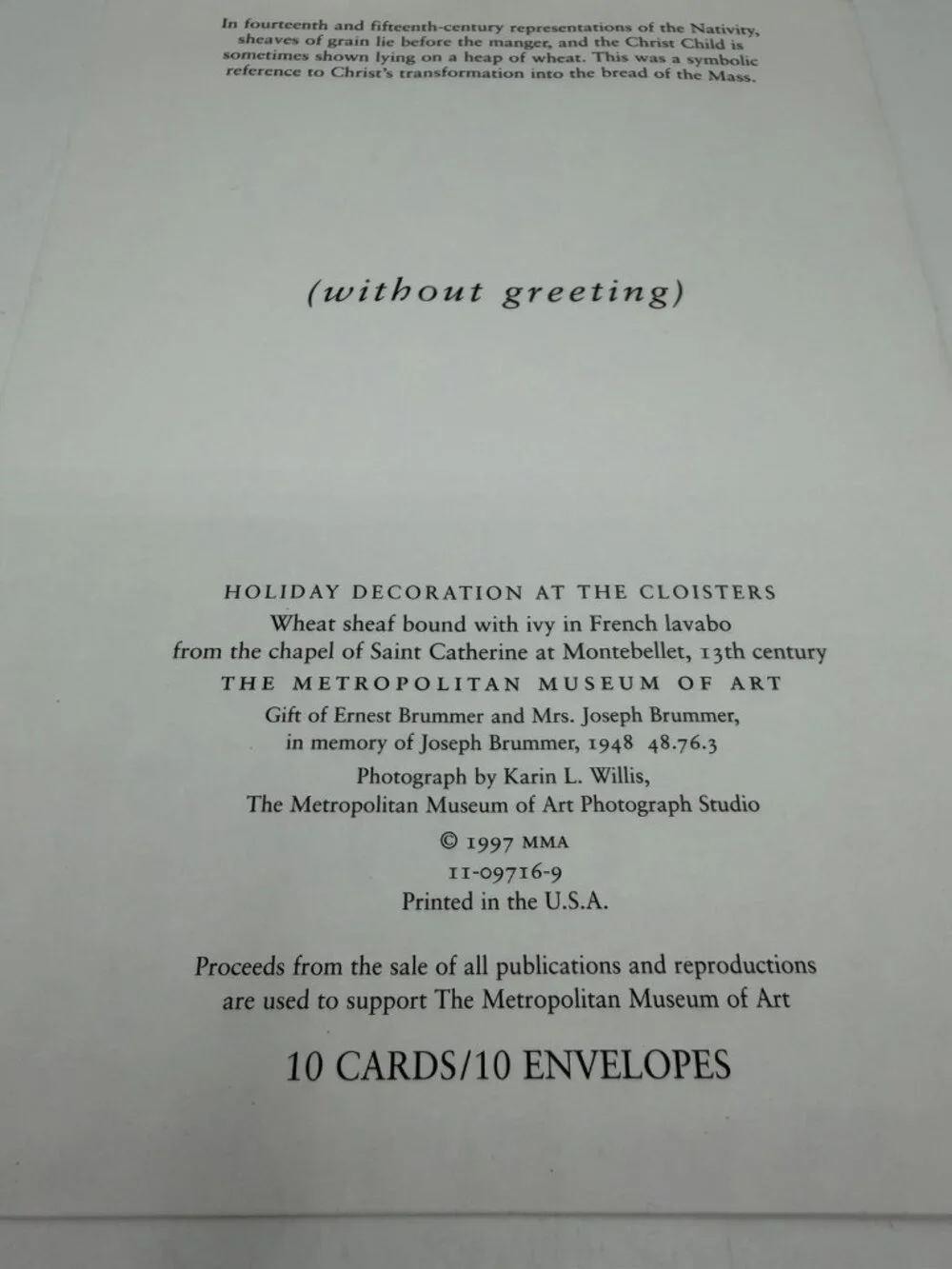 Vintage 1997 Metropolitan Museum Art MMA Holiday Cards Religious 7 HTF READ